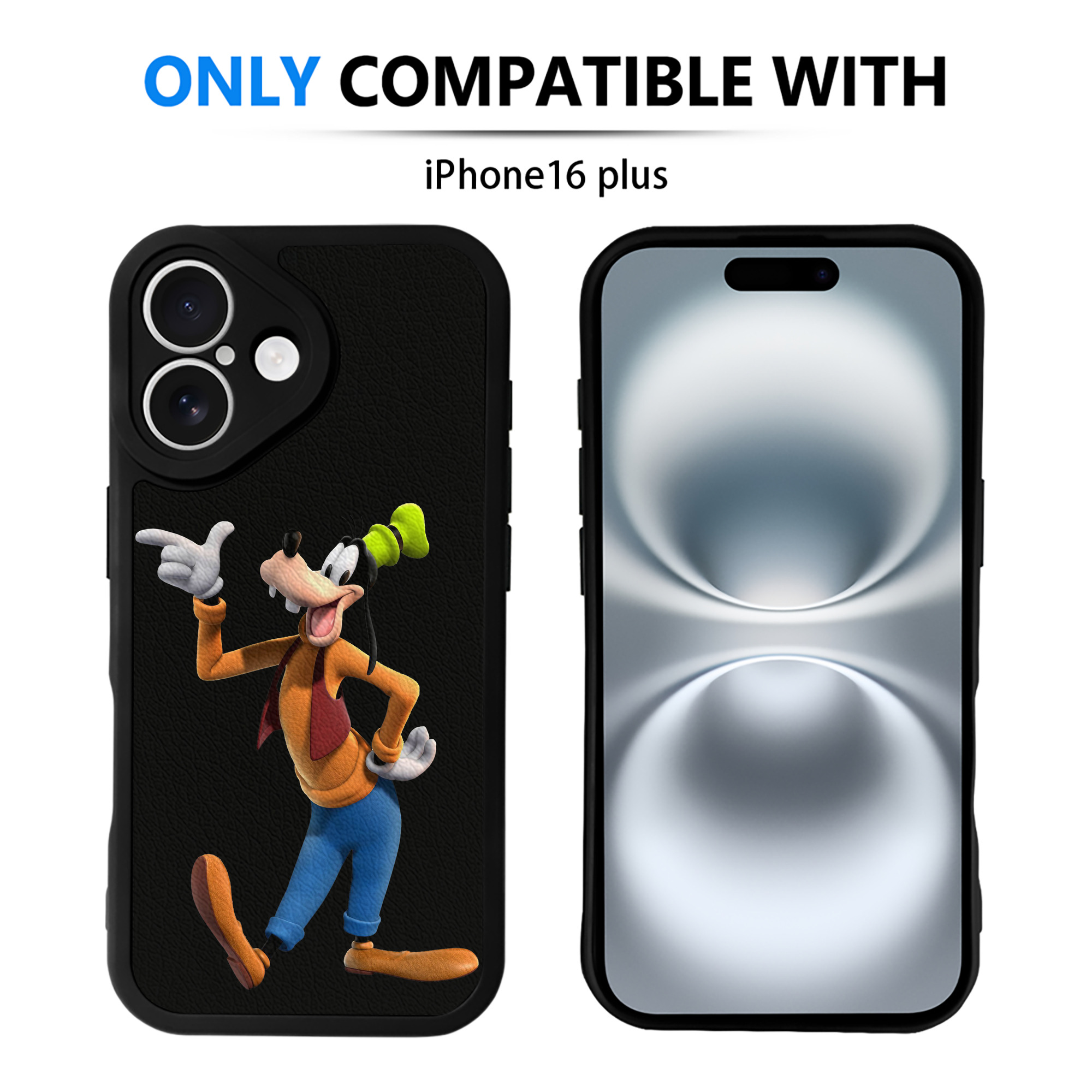 （画像用） ミッキーマウス Mickey Mouse 【iPhone 16シリーズ対応】シリコンスマホケース（レザー調） 材質：シリコン